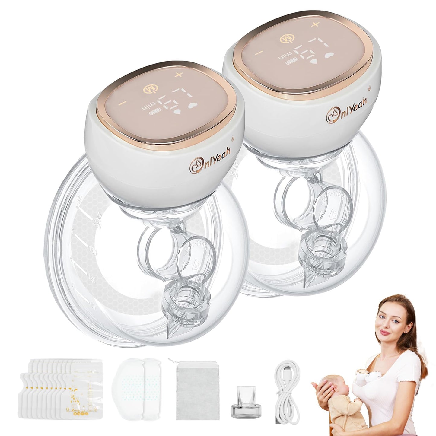 MamaFlow™ Wearable Double Breast Pump